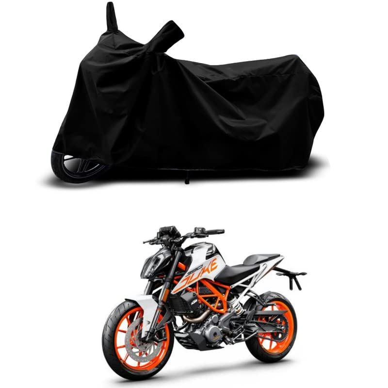 Image of 100% Scratchproof /UV-Rays /Heat Protection /Birds Dropping /Water Resistant /Dust Proof /Waterproof /Full Bike Scooty Two Wheeler Body Cover Compatible for 490 Duke STD All Varients[Black]