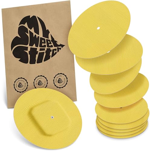 MySweetStitch – 10–25× Cerotto Simplera rotondo, overpatch Ø 70 mm, delicato sulla pelle, impermeabile e traspirante (Giallo, 10)