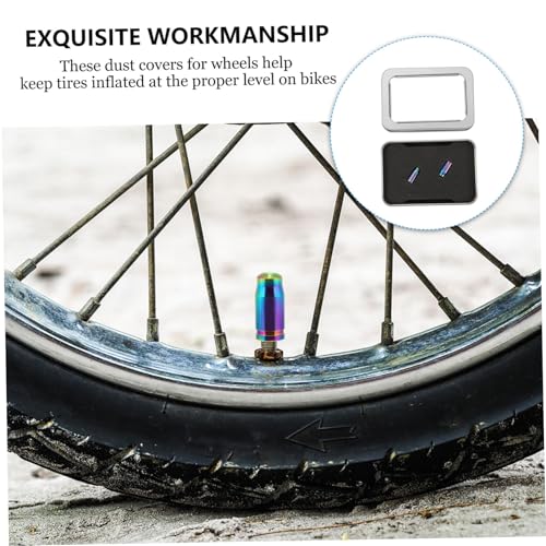 2 Pcs Tapones de Válvula de Aire para Bicicleta con Protección Anti-polvo miniatura 7