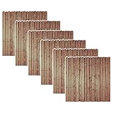 Zaunschnäppchen 6 x Holz Gartenzaun Windschutz im Maß 180 x 180 cm (Breite x Höhe) 