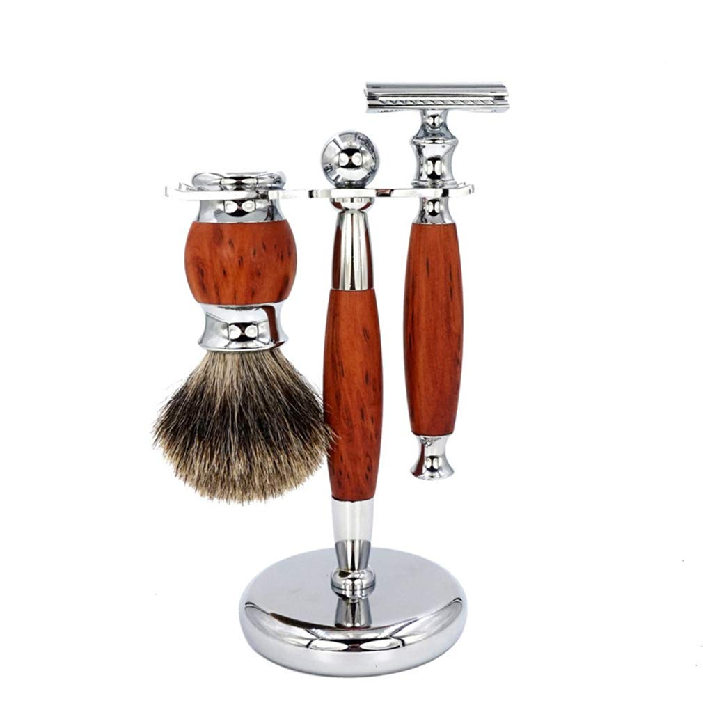 Classic rasatura Rasoio del Metallo dell'Acciaio Inossidabile Manuale del Rasoio di Sicurezza Manuale Rasoio Diritto del Bordo Che Rade Perfetto Shave