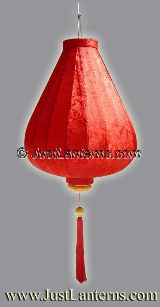 Vietnamese Silk Lantern- Large Tear Drop (Black)