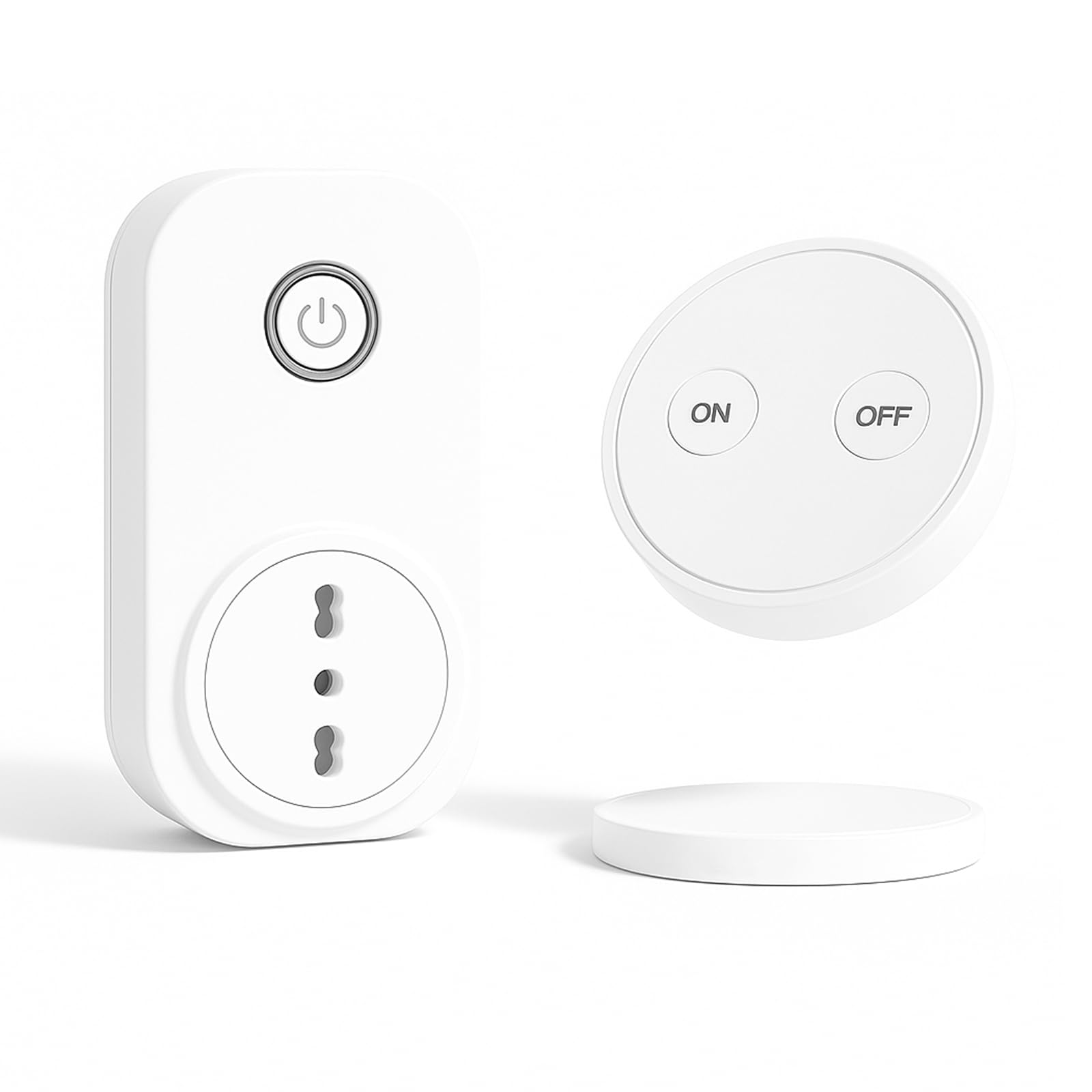 loratap toma de construcción con mando a distancia, enchufe con Interruptor Inalámbrico 200 m Control remoto on/Off para Electrodomésticos, NO Wifi, NO App, 10 A/w, blanco, 5 años de garantía