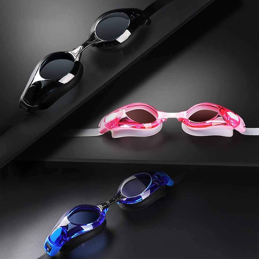 JINGYAN Gafas de natación Gafas de natación, UV Protección, Sin Fugas diseño del Ajuste contra la Niebla Gafas 3D Apretado con Porotable Caso for Hombres Mujeres Jóvenes