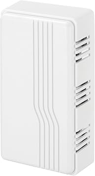 Heath Zenith Wired Mechanical Doorbell Chime, White, Plastic, Wired, 2 Tunes, Vertical, Horizontal, 80 dB, Button Not Included
