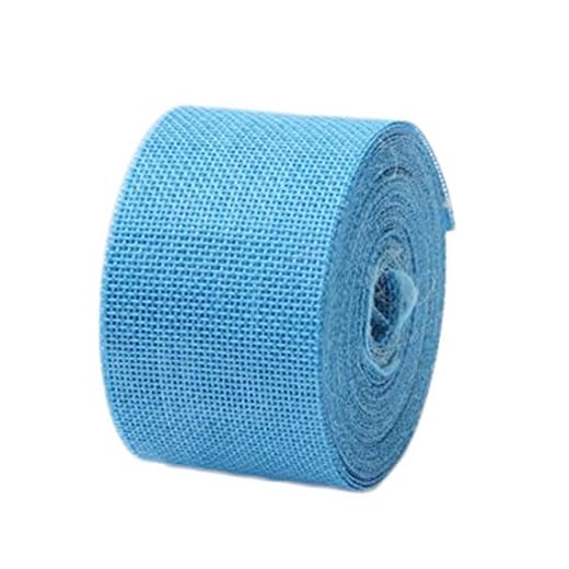 Rollo de 10 m de cinta WeiMay, para manualidades y decoración, yute, azul celeste, talla única