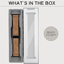 UniqTry Magnetic Leather Bands Compatible with Apple Watch 49mm 46mm 45mm 44mm 42mm | Genuine Leather with Magnetic Buckle for iWatch Ultra 2 Ultra SE Series 10 9 8 7 5 4 3-Beige gallery image