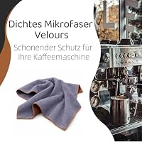 4er Barista Tuch Grau 30x30cm 500GSM, Mikrofasertücher für Siebträger zubehör, Dampflanze & Kaffeemaschine, Doppelseitige Microfasertuch, fusselfreie Reinigungstücher, saugstarkes Barista Zubehör – Ansicht 2