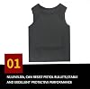 Bulletproof Vest 3A Class 1 Portable Super Comfortable Puncture Resistant Vests Lightweight Waterproof Breathable L Black