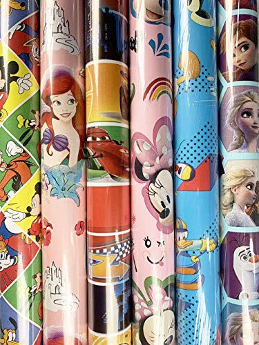 Haioo Papel de Regalo 6 Rollos de Papel para Envolver de Navidad, Cumpleaños y Fiestas 1 Set de 6 Rollos - 70 cm X 2 m por Rollo (Multicolor 5)
