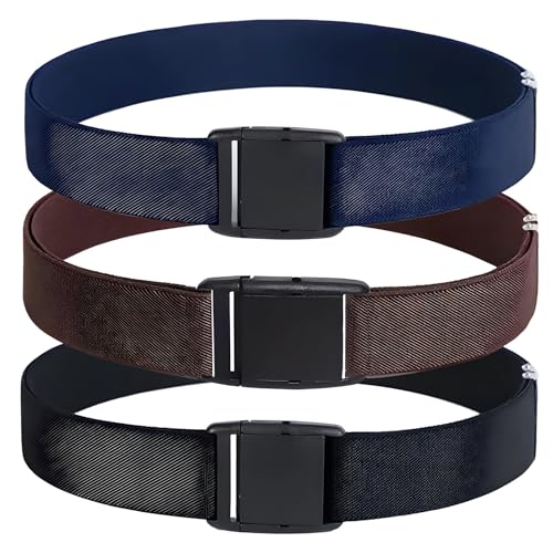 Homaisson 3 PCS Adjustable Belts for Little Ones, Fabric Denim Waistband with Alloy Buckle, Comfortable Belt for Jeans, School Uniforms