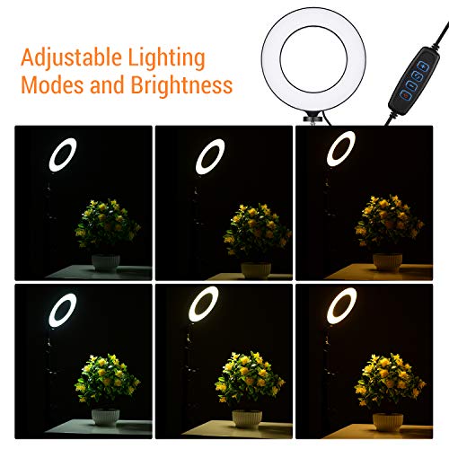 Sangmei 16cm / 6inch Mini LED Ring Light Fill-in Lamp Alimentado por USB 3 modos de iluminação 11 ní