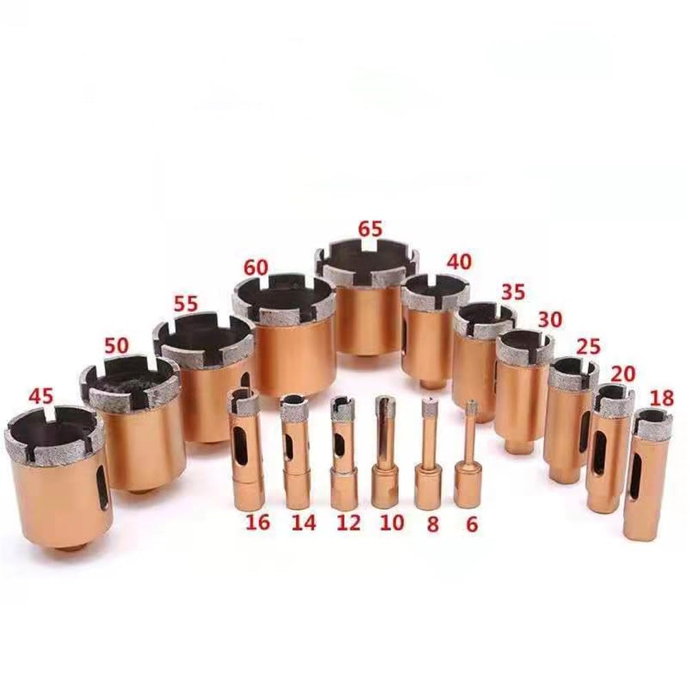 Punta diamantata per sega a tazza da 6-100 mm per marmo, granito, mattonelle, ceramica, calcestruzzo, punta per sinterizzazione, 75 mm