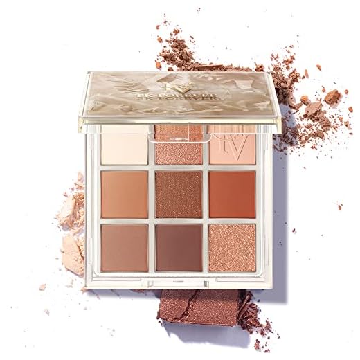 FV Eyeshadow Palette Multi-Dimensional Mattes Metallic High-Shine Cosmetic Long Lasting Makeup Palette, Crease-proof Smudge-proof Transfer-proof Cruelty-Free with 9 Shades Cream Eyeshadow