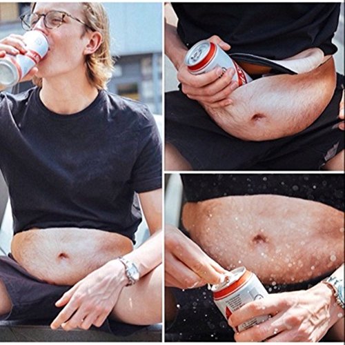 Creative 3D Unisex Dad Bag Dad Bod Waist Bags stealth anti-theft beer belly pocket Big Fanny Bags WaterProof Traveling sport bags with Adjustable Belt by Sandistore