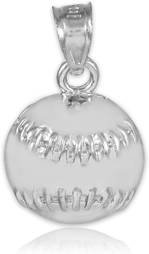 Baseball/Softball Sterling Silver Sports Charm Pendant