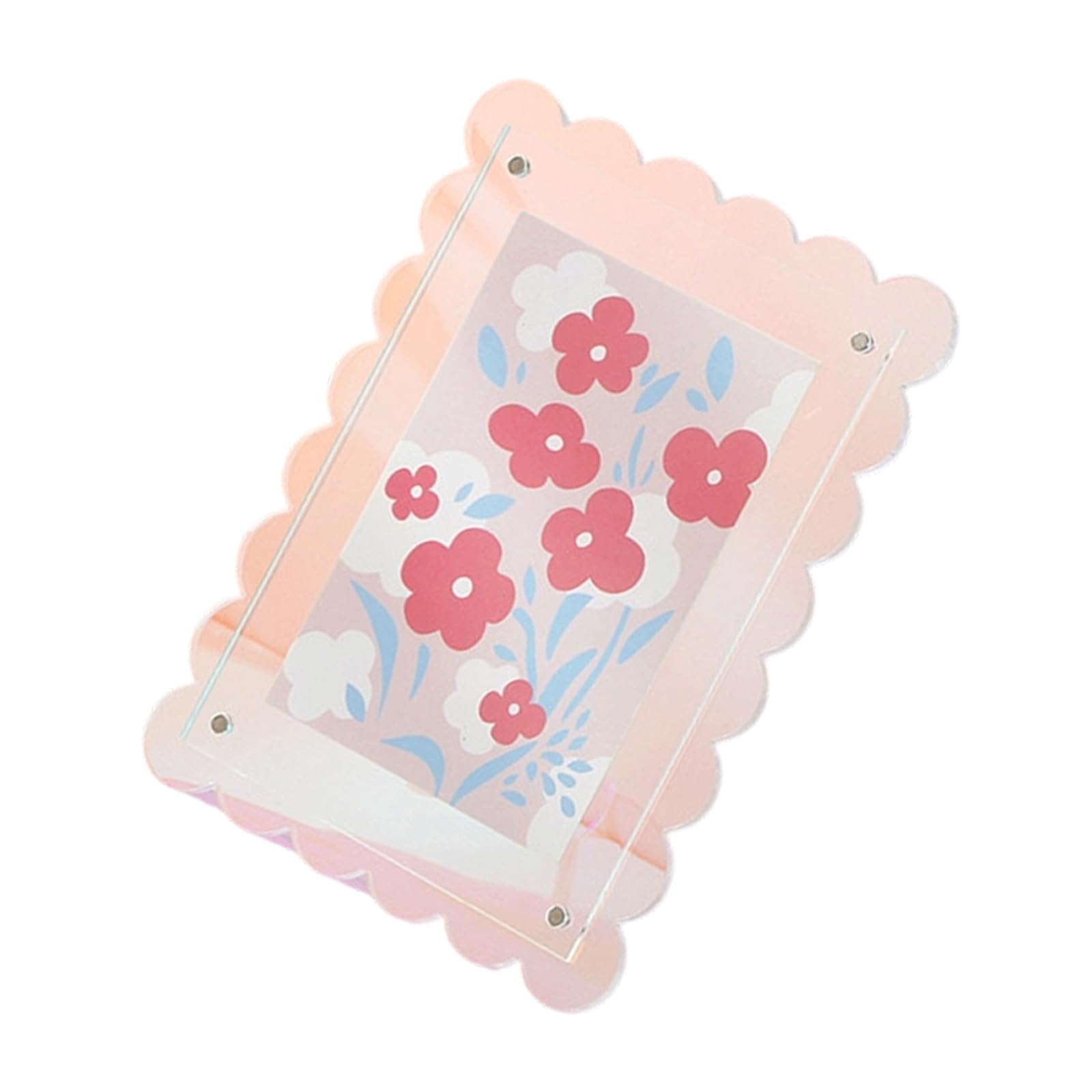 Whoasyst Waves Shape Photo Frames Desktop Displays Acrylic Picture Frames Clear Picture Frame Holder for Home Decors Desktop Decorations