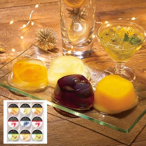 お歳暮ギフト・銀座千疋屋 銀座 「冬」ゼリー|マンゴー・りんご・キウイ各2個・ラフランス・ぶどう・びわ各1個|冬ギフト 手土産 贈物 お供え