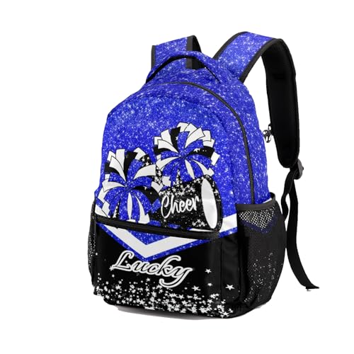 Personalized Blue Cheer Cheerleader Backpack Custom Cheerleading Bags for Casual Bookbag for School Season2