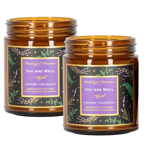 You are Well Lavender & Eucalyptus Non-Toxic 100% Pure Essential Oils & Coconut Wax Vegan Candle