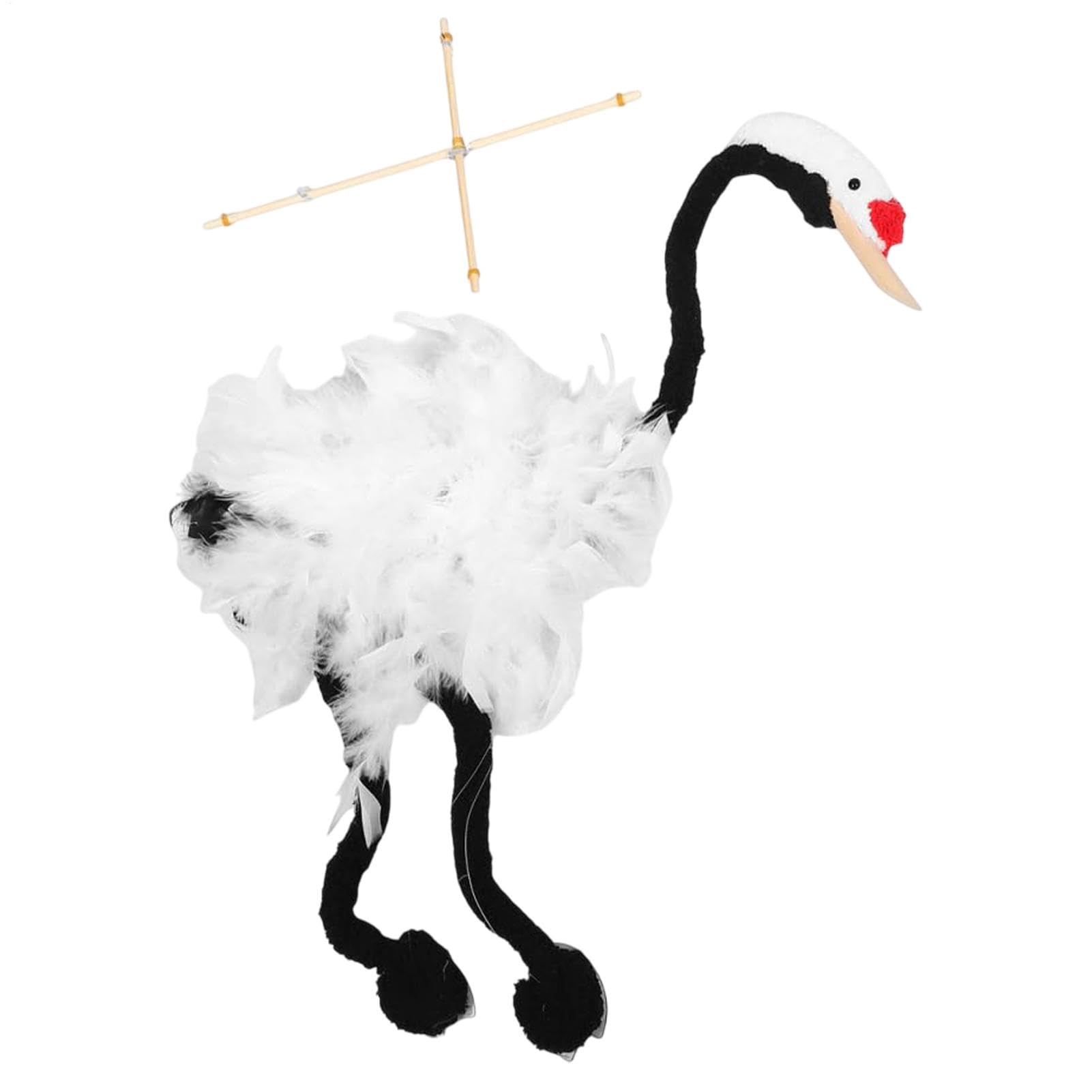 Marionnette Grue à Fils – Jouet Interactif Parent-Enfant, Poupée à Tirer Douce Pour Enfants, Artisanat Traditionnel