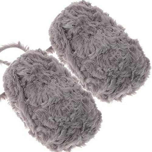Healifty 2pcs Imitation Knitting Yarn Soft Fluffy Yarn Faux Yarn for Crochet for Clothes Scarf(Grey)