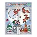 Santa's Reindeer Christmas Seasonal Flexible Gel Clings - Reusable Glass Window Clings for Kids, Toddlers - Incredible Xmas Gel Decals of Reindeer, Snow, Santa, Home, Airplane, Classroom, Nursery