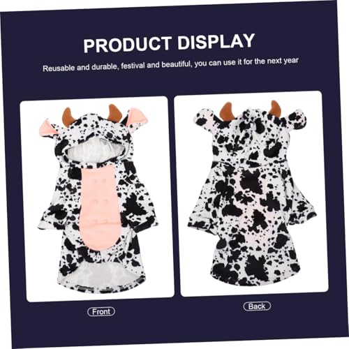 Disfraz para perro de estampado vaca talla S miniatura 4