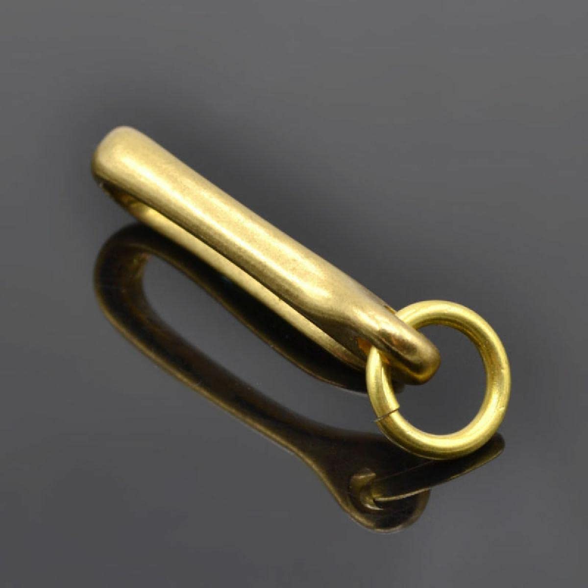 10-Pack Retro Brass Keychain Hooks - 64x23mm, Alloy, Vintage Style For Keys & Belts 9 thumbnail image