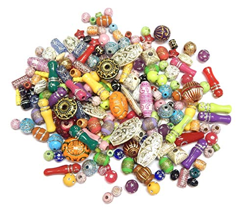 260 pieces plastic beads, pearl mix, rhinestone effect, glitter, plastic beads, colourful mix motifs, acrylic beads set - Image 3