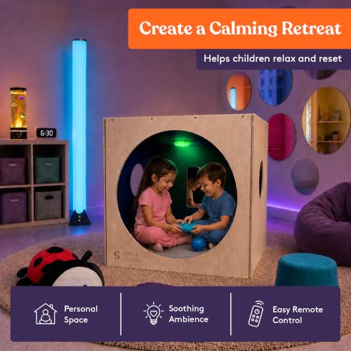 Special Supplies Kids Wooden Reading Cube for Classroom and Home, Sensory Reading Nook, Enclosed Reading Corner, Wooden Literacy Station, Quiet Learning Space for Kids, Educational Furniture by Special Supplies - Used condition - Image 2