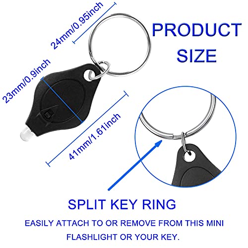 Jonmon Mini Led Keychain Flashlight - 4Pcs Ultra Bright Led Key Ring Light Torch, Portable Replaceable Micro Handheld Flashlights Outdoor Gear Equipment For Camping, Walking, #TOP1