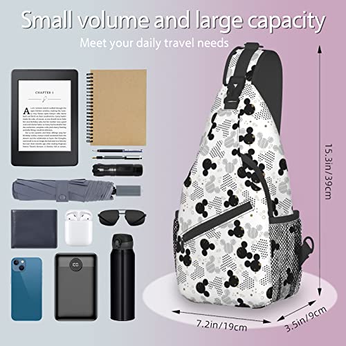 Bxxnos Sling Backpack, Cartoon Crossbody Sling Backpack With Keychain Sling Bag Travel Hiking Chest Bag Daypack Women Men's Gifts Stuff #TOP2