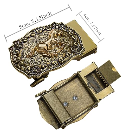Image of Dubulle Designer Men's Belts, Ratchet Leather Sliding Buckle Dress Belt