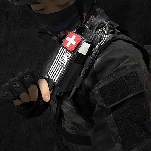 Miniatura 9 de Molle - Soporte para torniquete, bolsa táctica para torniquete TQ y bolsa de cizalla médica para traumatismos