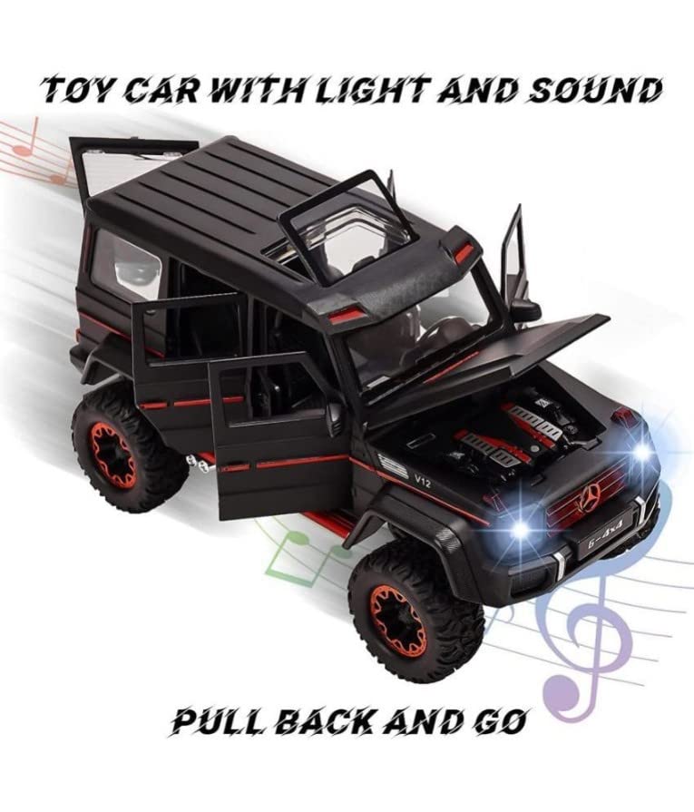 Image of Invite Enterprise Exclusive Alloy Metal Pull Back Die-cast Mrcedes G-500 Car Scale Model Toy with Sound Light for Kids 【Colors as Per Stock】
