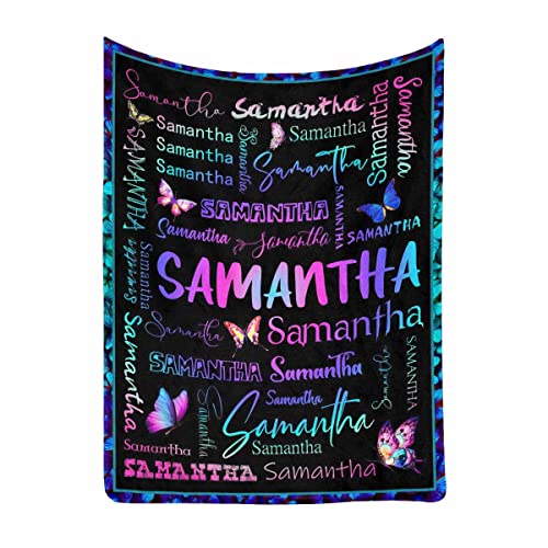 MyPupSocks Custom Name Blanket for Kids, Customized Bed Blanket Personalized Children Throw Blanket with Name for Boys Girls Funny Name Birthday Gifts for Teens Adult 50x60