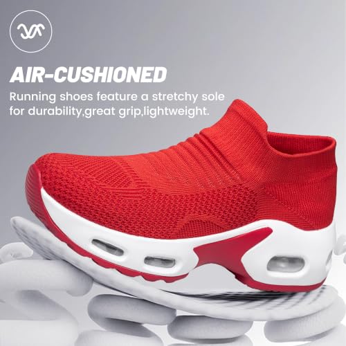 Image of YHOON Women's Walking Shoes Slip-On - Comfortable Work Shoes for Standing All Day, Breathable Air Cushion Nursing Sneakers