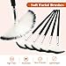 9 Pieces Facial Fan Mask Brushes, Soft Facial Applicator Brushes Tools for Peel Glycolic Makeup for Mud Cream(Black and Silver)