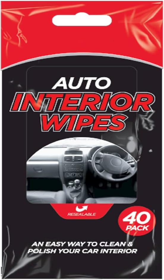 Car Dash Wipes, 40 pack Car Interior Wipes, Highly Absorbent Shine Wipe