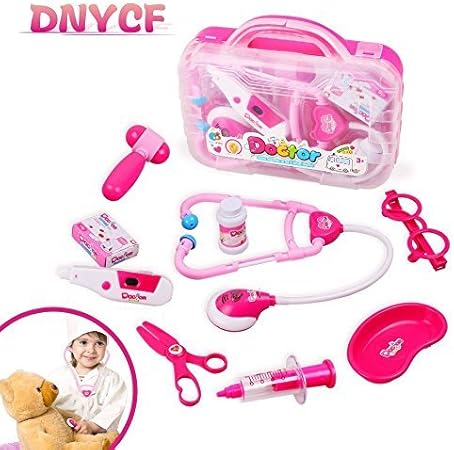 Amazon ロリートイ お医者さんごっこ おもちゃ お医者さんセット 聴診器 注射器 お医者さんに変身 ごっこ遊び 知育玩具 女の子 人気 おもちゃ ドクター ままごと クリスマスプレゼント 誕生日 光る響く道具 メガネ ピンク お医者さん ドクターケース付き お医者さん