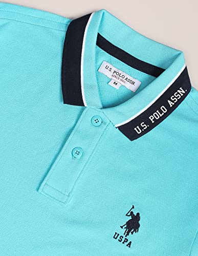 Image of U.S. POLO ASSN. Solid Slim Fit Polo T Shirts for Men - 100% Cotton, Half Sleeves Mens Tshirt