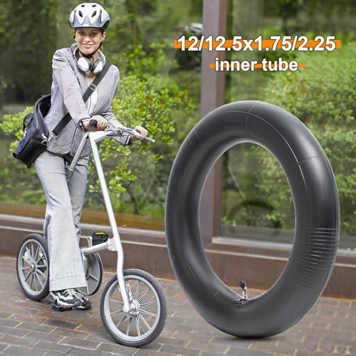 Image of YeYouC 12 1 /2 x 2 1 /4 Schrader Valve Inner Tube, Fits 12.5x2.25, 12x1.75 /2.125, 12x2.25, 12.5X1.75 /2.25 Bike /Scooter Tire Tube, 2 Pack