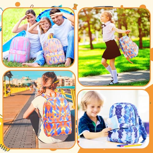Image of Amylove 12 Pack Backpack in Bulk 17 inch Lightweight Outdoor Travel Bag Classic Bookbags Bulk for Travel Middle High (Colorful,Lovely)