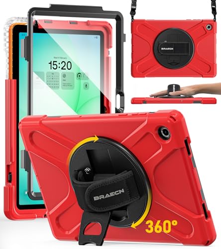 Coque Samsung Galaxy Tab A11+ Plus 2025 SM-X230 Étui Enfant et Chantier Rouge