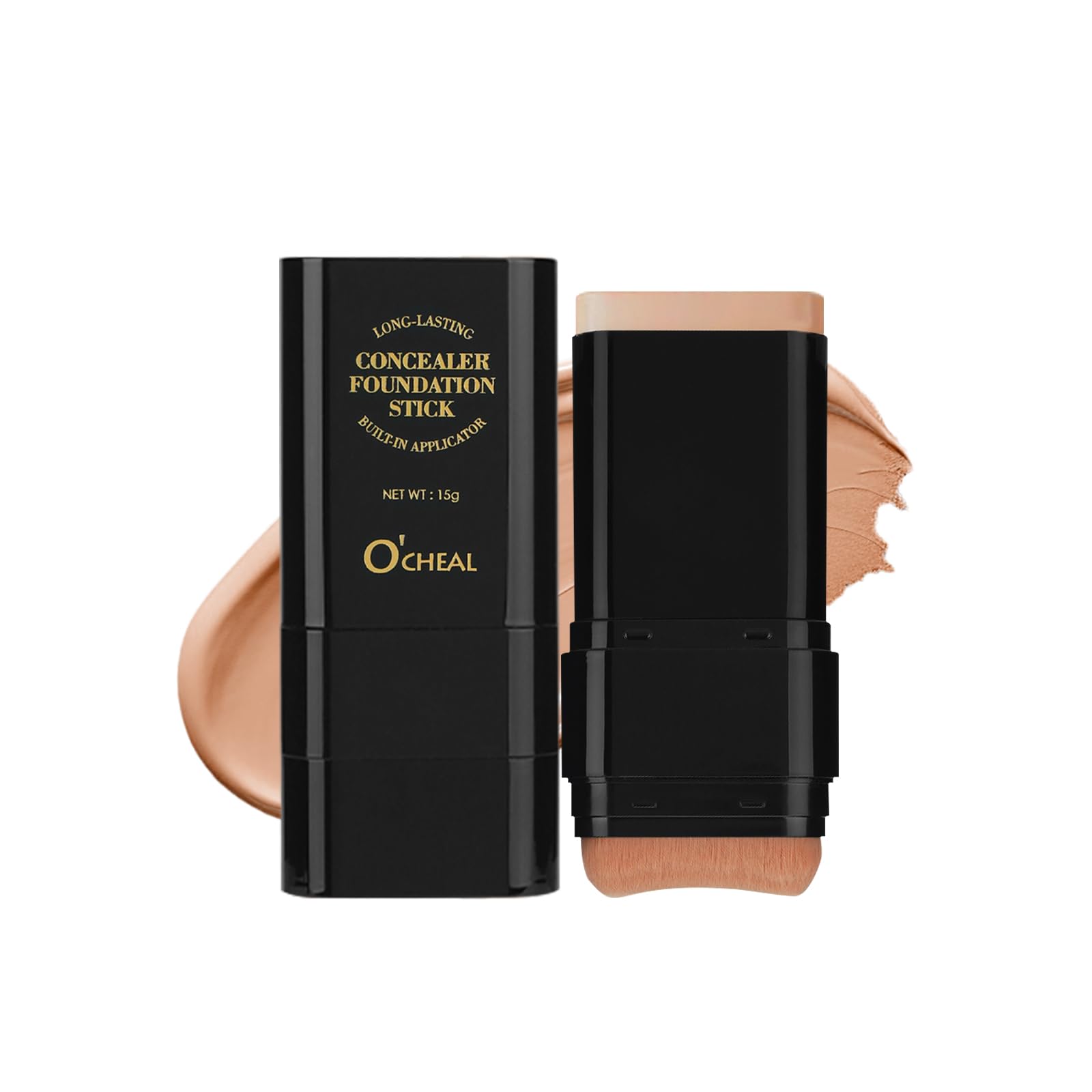 OCHEAL Face Foundation Contour Stick Long-wear Lightweight Brighten Stick Blemish Contouring Face Concealer Beauty Makeup 04 WHEAT