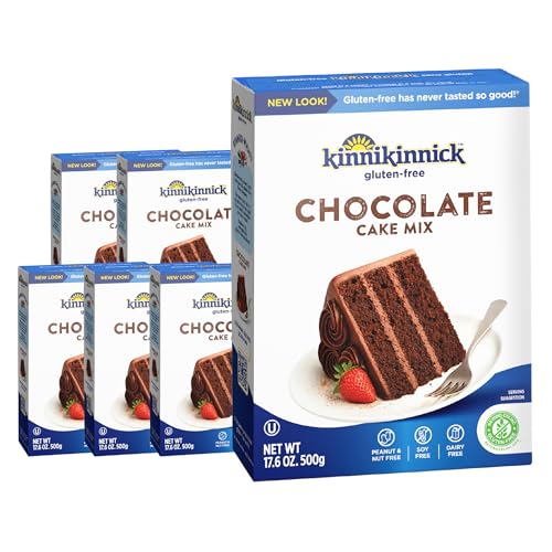 Kinnikinnick Gluten Free Chocolate Cake Mix, 17.6 oz Box (Pack of 6), Allergy Friendly, Dairy Free, Kosher