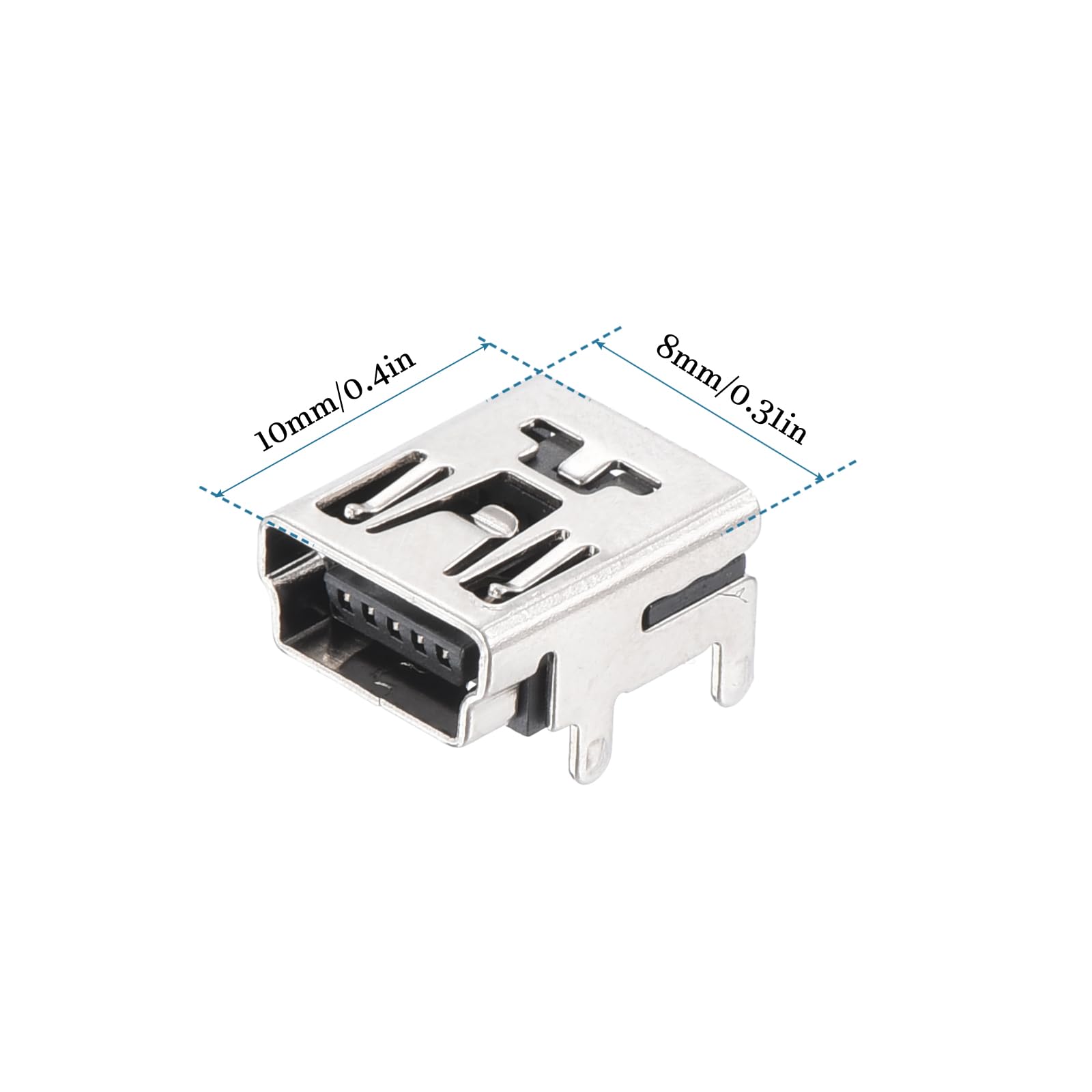 10 Pezzi Connettore Micro USB Femmina – Porta 5 Pin DIP 180 Gradi – Uxcell