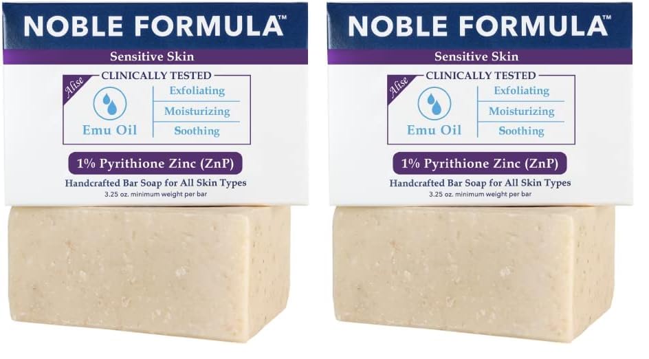 Miniatura 7 de Noble Formula 1% Pyritione, Zinc (ZnP) Fórmula original de emu noble, jabón en barra de aceite de emú Alise, diseñado para pieles sensibles, 3.25