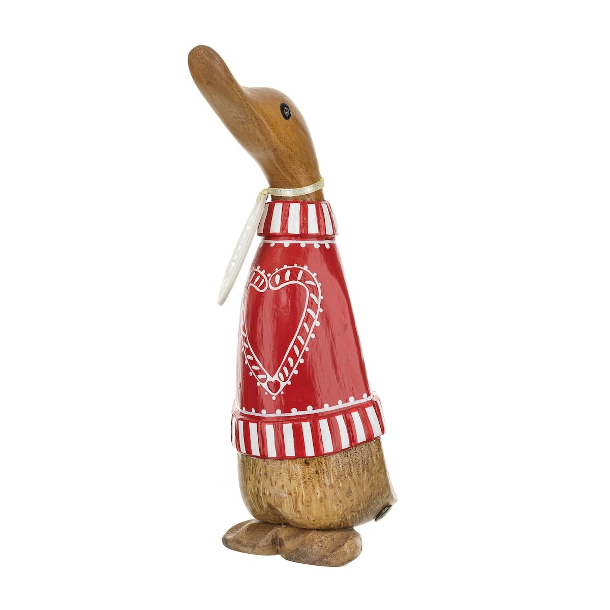 DCUK Candy Cane Christmas Design Wooden Ducklings - Big Candy Cane Heart